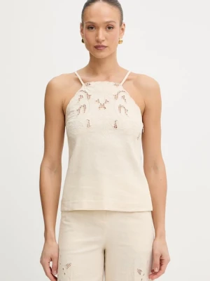 Twinset bluzka z dodatkiem lnu