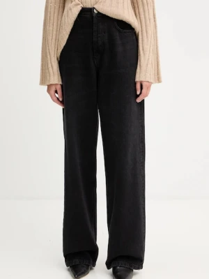 Twinset jeansy bawełniane damskie kolor czarny 252TT2210