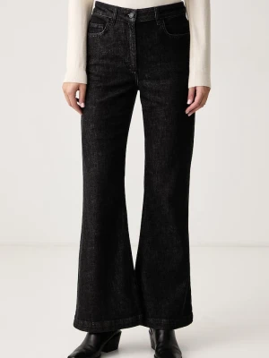 Twinset jeansy flare damskie czarny