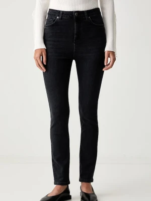 Twinset jeansy skinny damskie czarny