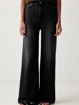 Twinset jeansy straight damskie czarny