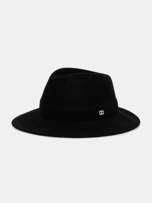 Twinset kapelusz wełniany kolor czarny 252TA4490