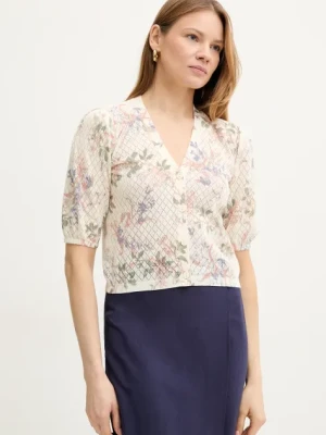 Twinset kardigan bawełniany damski kolor beżowy lekki 251TT3320