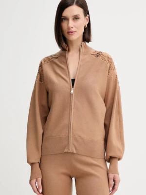Twinset kardigan damski kolor brązowy lekki 252TP3405