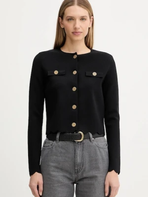 Twinset kardigan damski kolor czarny lekki 252TP320A
