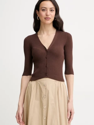 Twinset kardigan damski z dodatkiem jedwabiu