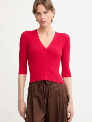 Twinset kardigan damski z dodatkiem jedwabiu