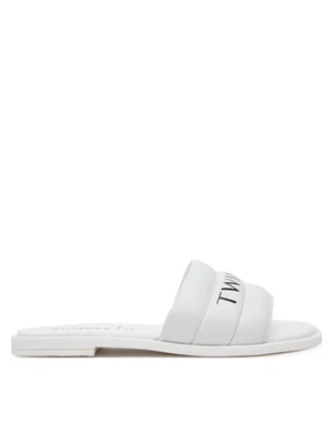 TWINSET Klapki 251GCJ040 Biały