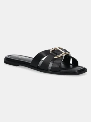 Twinset klapki damskie kolor czarny 251TGT090