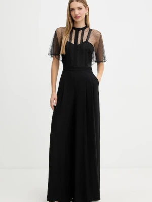 Twinset kombinezon kolor czarny koronkowy z dekoltem okrągłym 252TT2340