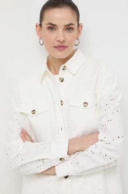 Twinset koszula damska kolor biały regular z kołnierzykiem klasycznym