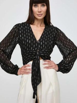 Twinset koszula damska kolor czarny regular