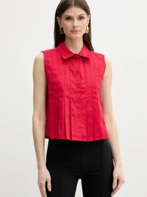 Twinset koszula damska kolor czerwony regular z kołnierzykiem klasycznym 251AP2290