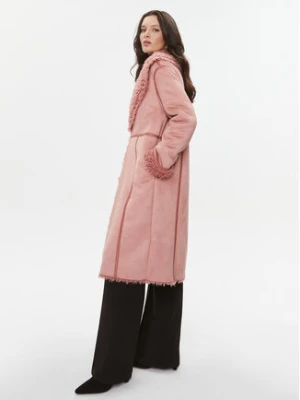 TWINSET Kożuch 232TT2100 Różowy Regular Fit