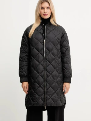 Twinset kurtka kolor czarny przejściowa oversize 252TP2130