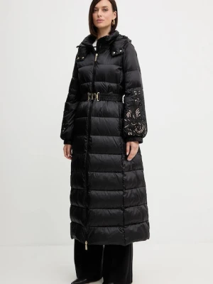 Twinset kurtka puchowa kolor czarny zimowa 252TP2430