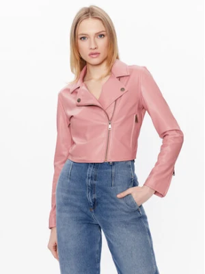 TWINSET Kurtka z imitacji skóry 231TP262A Różowy Regular Fit