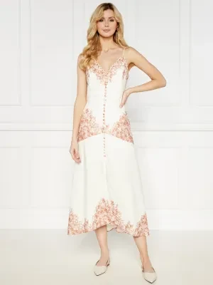 TWINSET Lniana sukienka z paskiem