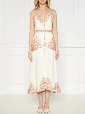 TWINSET Lniana sukienka z paskiem