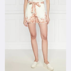 TWINSET Lniane szorty + pasek | Regular Fit