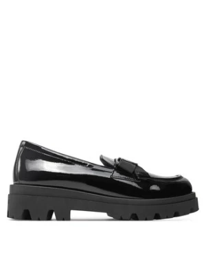 TWINSET Loafersy Mocassino 242GCJ S Czarny