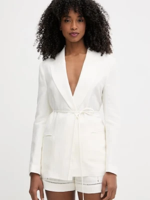 Twinset marynarka damska z lnem