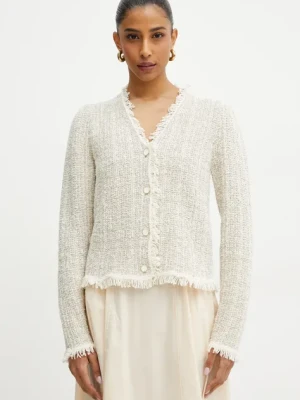 Twinset marynarka kolor beżowy jednorzędowa 251TP3561
