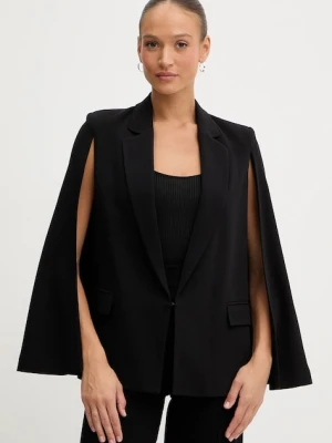 Twinset marynarka kolor czarny jednorzędowa gładka 252TT2400