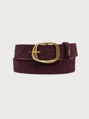 Twinset pasek damski bordowy