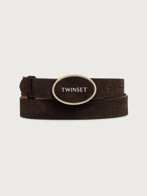 Twinset pasek damski brązowy