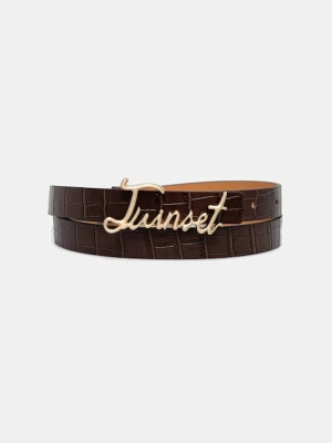 Twinset pasek damski kolor brązowy 252TA452A