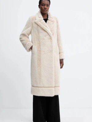 Twinset płaszcz kolor beżowy 252TT2152