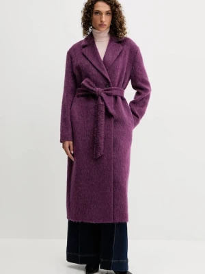 Twinset płaszcz z dodatkiem wełny