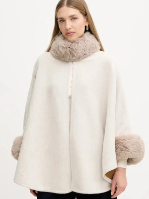 Twinset poncho kolor beżowy 252TO5130