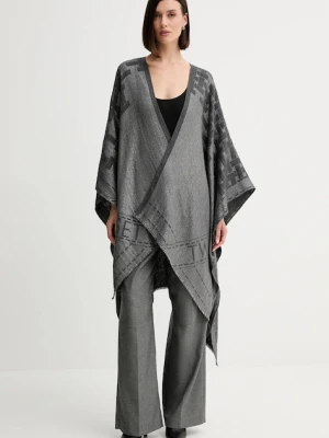 Twinset poncho kolor szary lekkie 252TO5570