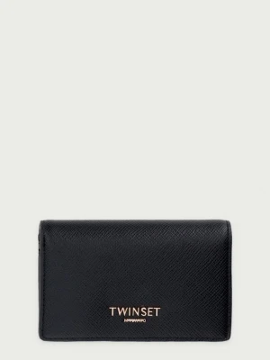 Twinset portfel z imitacji skóry czarny