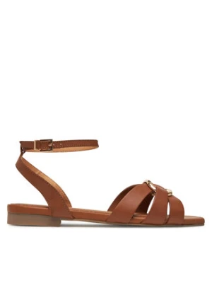 TWINSET Sandały Ciabatta 251GCJ04A Brązowy
