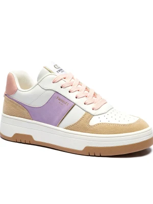 TWINSET Skórzane sneakersy | zamsz