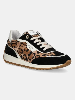 Twinset sneakersy damskie kolor brązowy 252TCP028