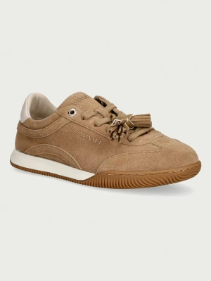Twinset sneakersy damskie zamszowe beżowy
