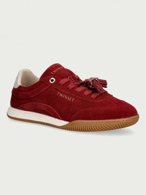 Twinset sneakersy damskie zamszowe czerwony
