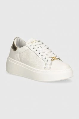 Twinset sneakersy skórzane kolor biały 242TCP010