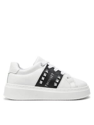 TWINSET Sneakersy Sneaker 242GCJ018 M Biały