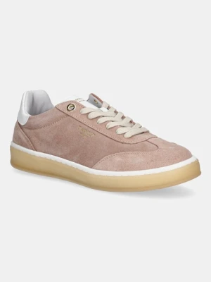 Twinset sneakersy zamszowe damskie kolor różowy 252TCP026