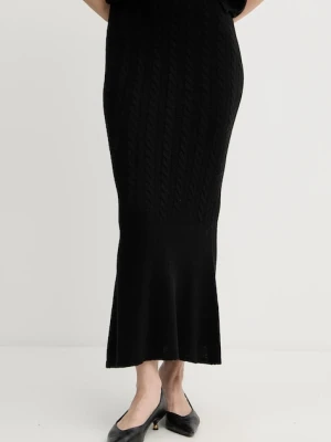 Twinset spódnica kolor czarny maxi ołówkowa 252TP3322
