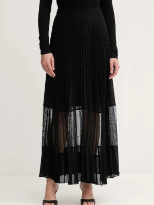 Twinset spódnica kolor czarny maxi rozkloszowana 252TP2642