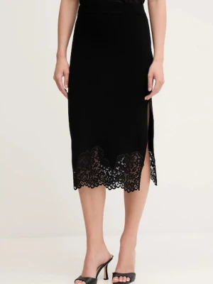 Twinset spódnica kolor czarny midi prosta 252TP3390