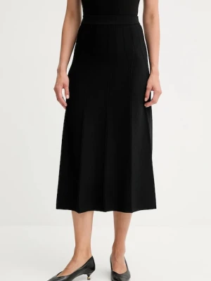 Twinset spódnica kolor czarny midi rozkloszowana 252TP3641
