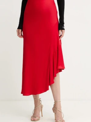 Twinset spódnica kolor czerwony midi prosta 252LI2TCC