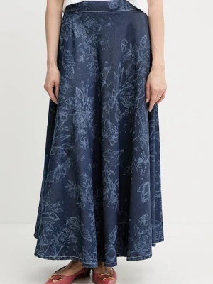 Twinset spódnica kolor granatowy maxi rozkloszowana 251AQ2114
